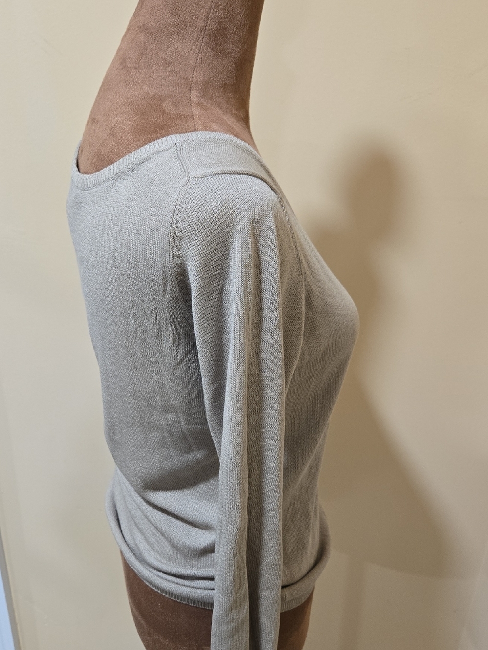 Prada Light Gray Scoop Neck Sweater - Picture 3 of 4